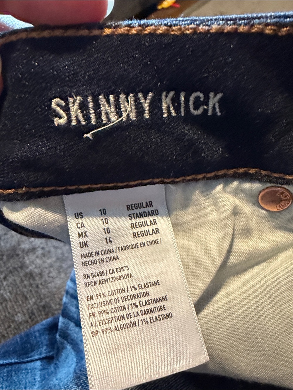 American Eagle Outfitters Dark & Medium Blue Bootcut Jeans - Picture 4 of 4